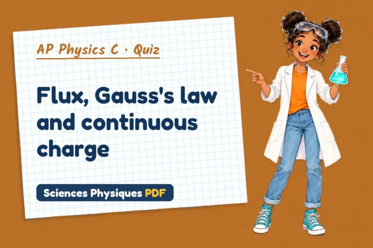 Gauss’s law quiz for AP Physics C: 10 questions with answers