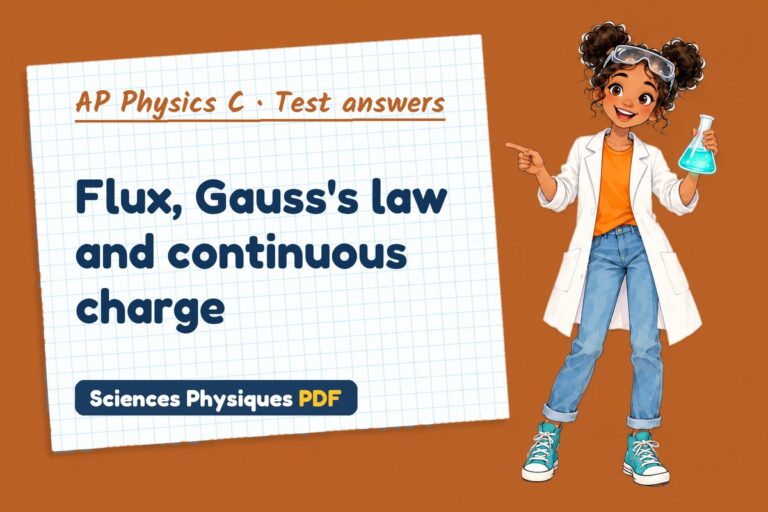 Gauss’s law test answers and mark scheme for AP Physics C (free PDF download)