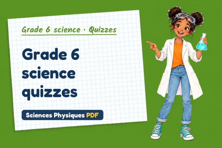 Grade 6 science quizzes online