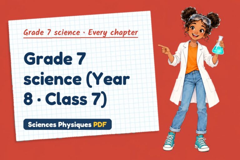 Grade 7 science lessons, worksheets, labs, tests and quizzes (free PDF download)