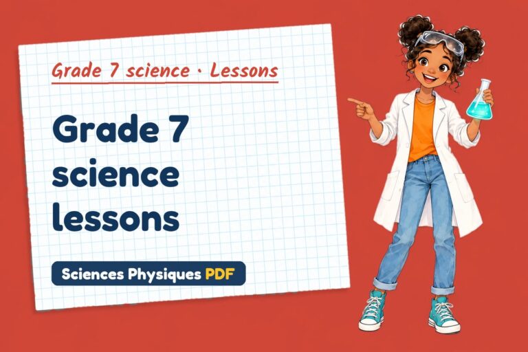 Grade 7 science lessons and notes (free PDF download)