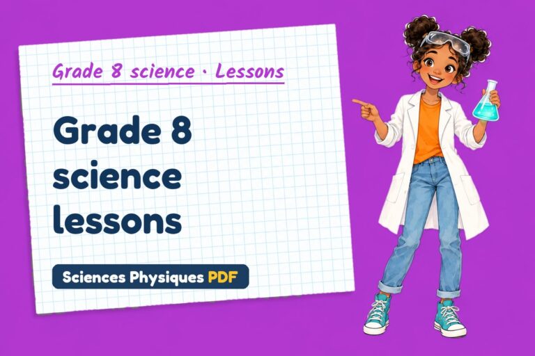 Grade 8 science lessons and notes (free PDF download)