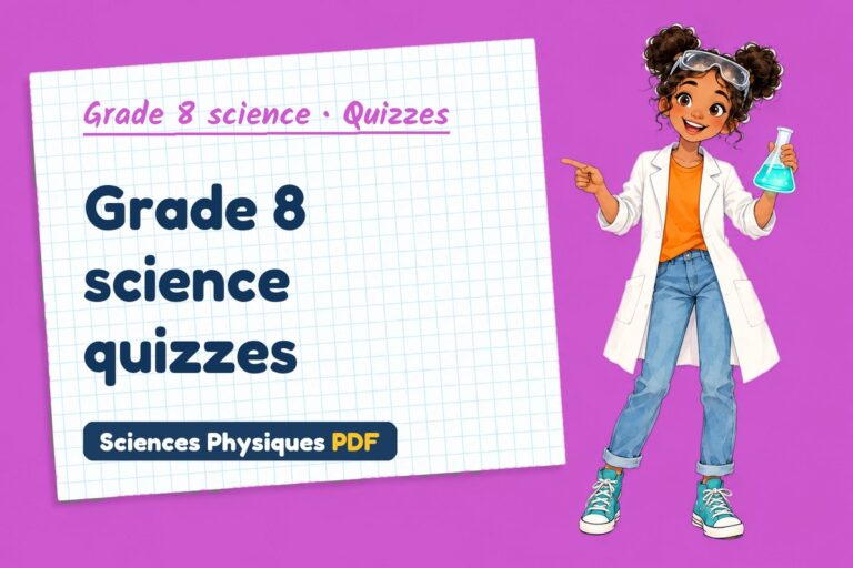 Grade 8 science quizzes online