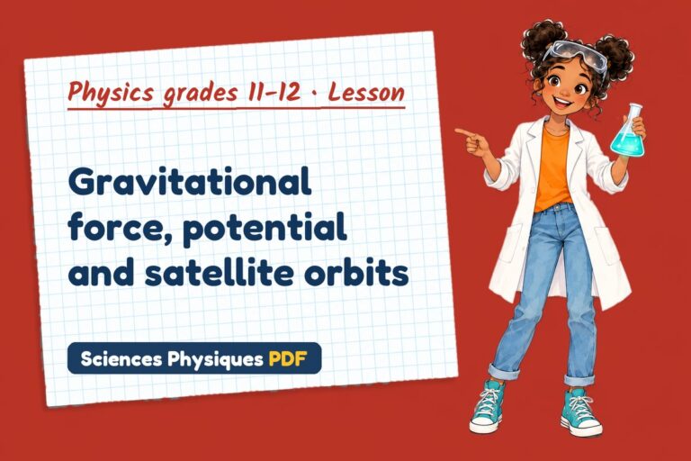 Gravitational field notes and lesson for A Level physics (free PDF download)