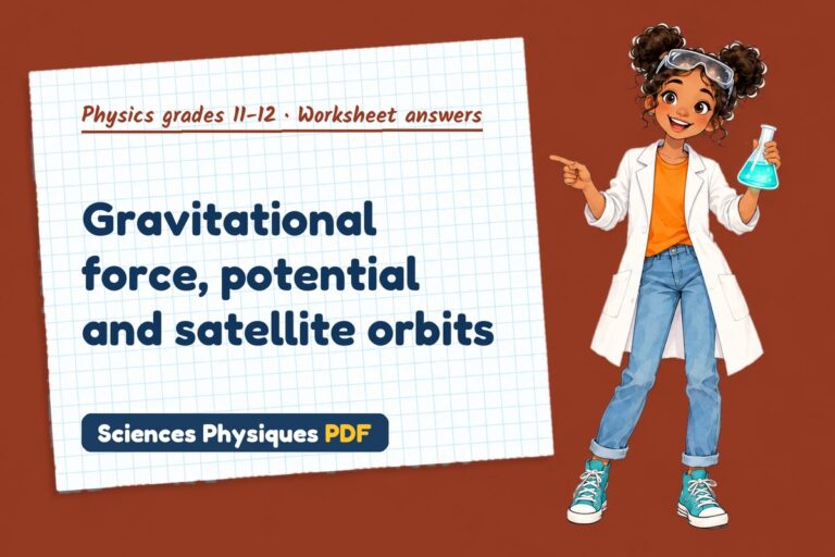 Gravitational field worksheet answers for A Level physics (free PDF download)