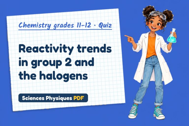 Group 2 and halogens quiz for A Level chemistry: 10 questions with answers