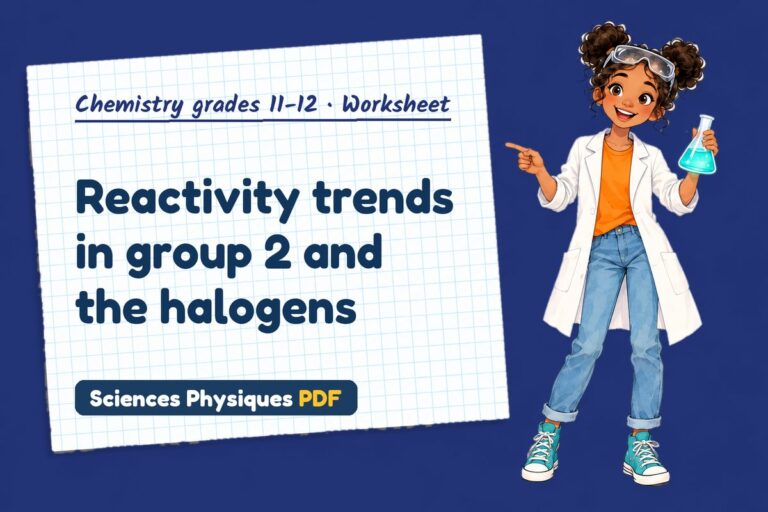Group 2 and halogens worksheet with answers for A Level chemistry (free PDF download)