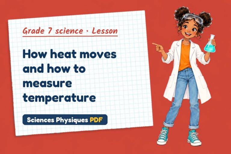 Heat and temperature notes and lesson for grade 7 science (free PDF download)