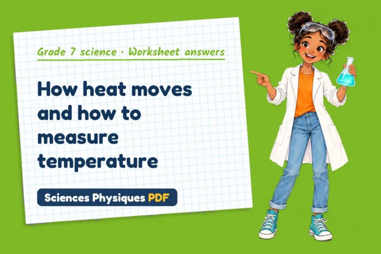 Heat and temperature worksheet answers for grade 7 science (free PDF download)
