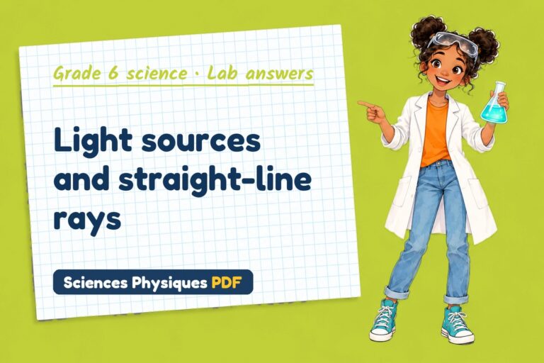 How light travels lab answers for grade 6 science (free PDF download)
