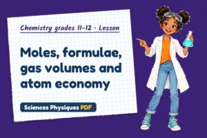 Moles, formulae, gas volumes and atom economy
