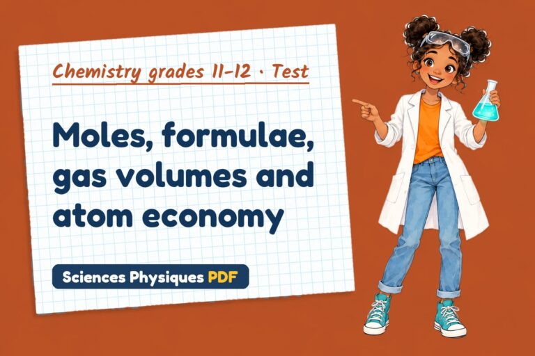 Ideal gas equation test with answers for A Level chemistry (free PDF download)