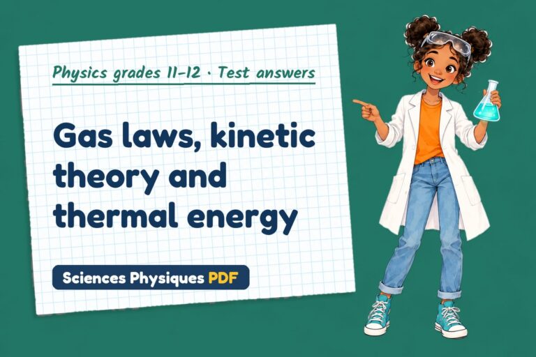 Ideal gas equation test answers and mark scheme for A Level physics (free PDF download)