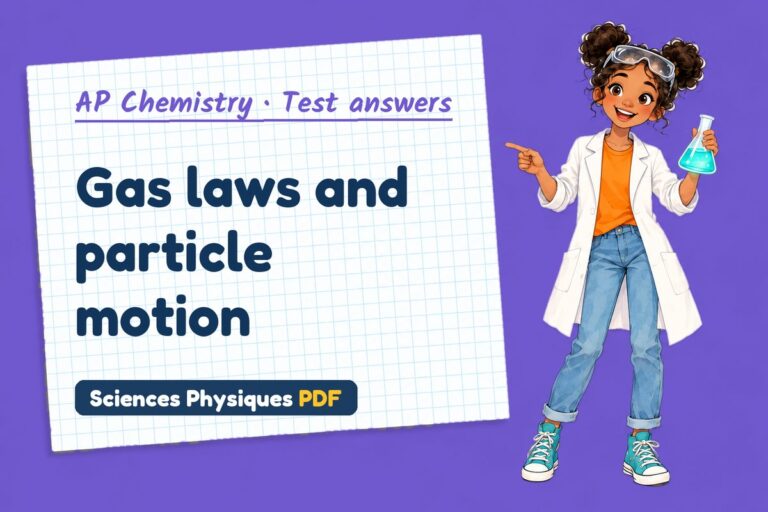 Ideal gas law test answers and mark scheme for AP Chemistry (free PDF download)