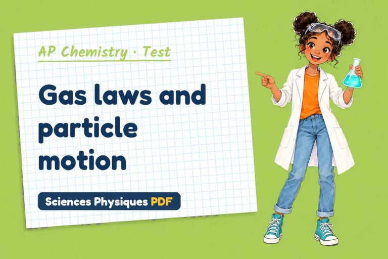 Ideal gas law test with answers for AP Chemistry (free PDF download)