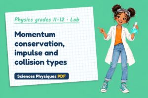 Momentum conservation, impulse and collision types