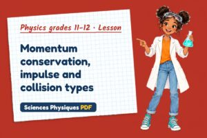 Momentum conservation, impulse and collision types