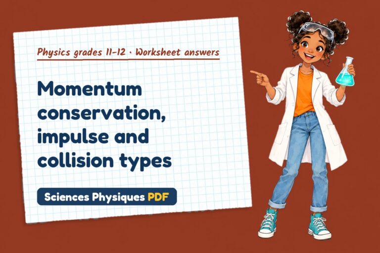 Impulse momentum worksheet answers for A Level physics (free PDF download)