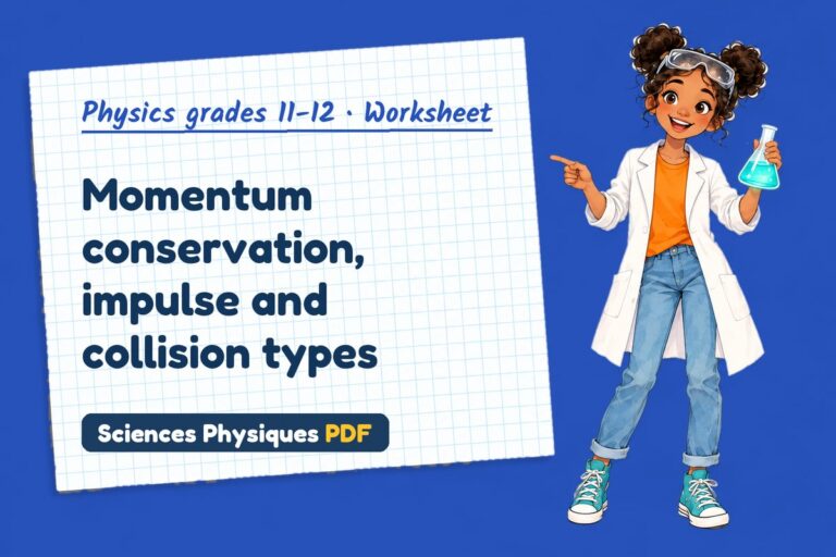 Impulse momentum worksheet with answers for A Level physics (free PDF download)