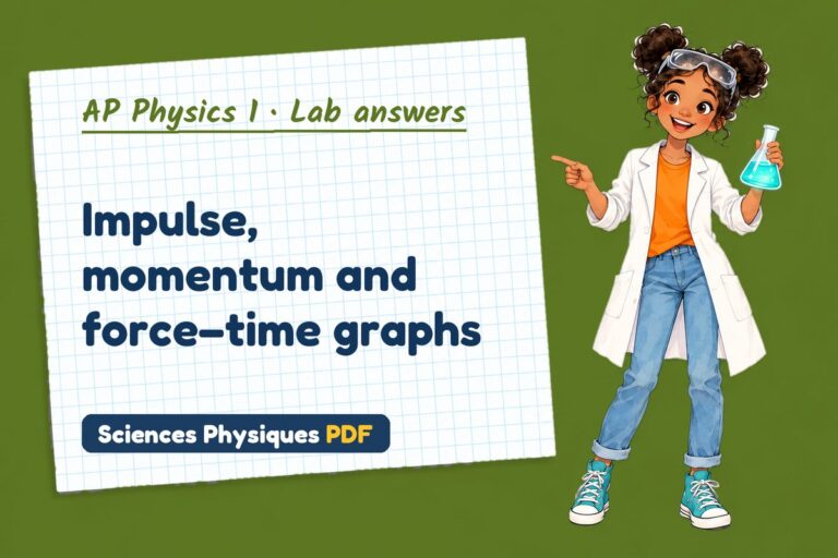 Impulse momentum theorem lab answers for AP Physics 1 (free PDF download)