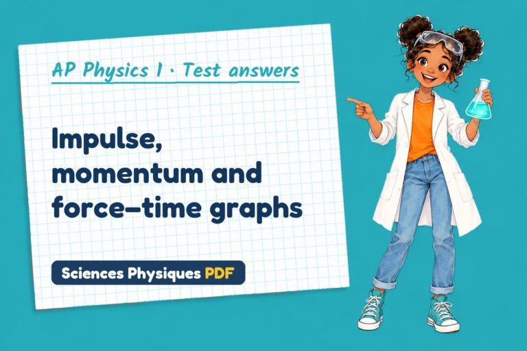 Impulse momentum theorem test answers and mark scheme for AP Physics 1 (free PDF download)