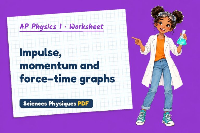 Impulse momentum theorem worksheet with answers for AP Physics 1 (free PDF download)