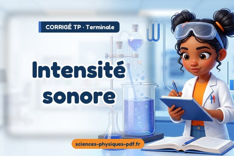 Intensité sonore : corrigé du TP de sciences physiques terminale – PDF gratuit à télécharger et imprimer