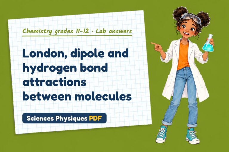 Intermolecular forces lab answers for A Level chemistry (free PDF download)