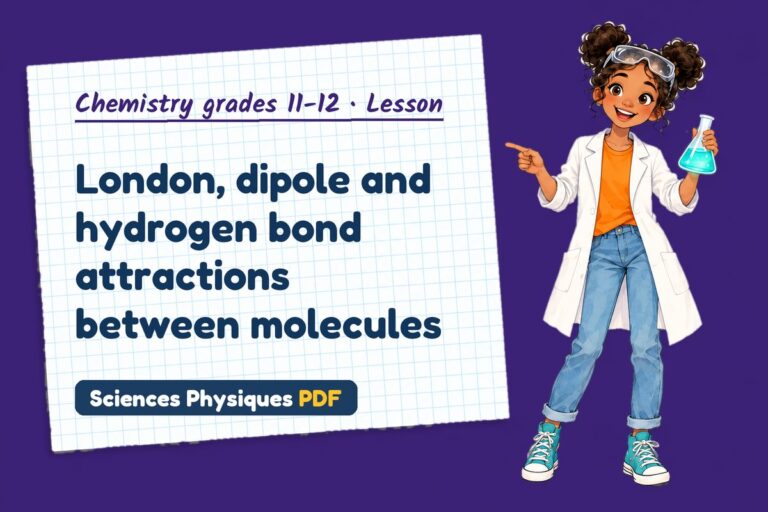 Intermolecular forces notes and lesson for A Level chemistry (free PDF download)