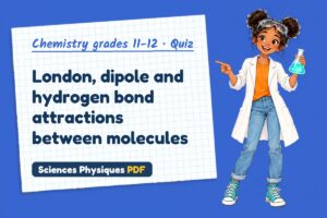 London, dipole and hydrogen bond attractions between molecules