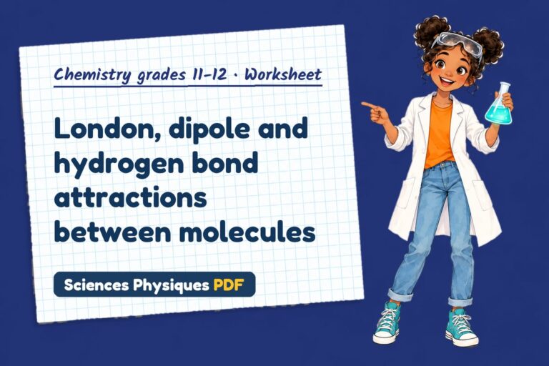 Intermolecular forces worksheet with answers for A Level chemistry (free PDF download)
