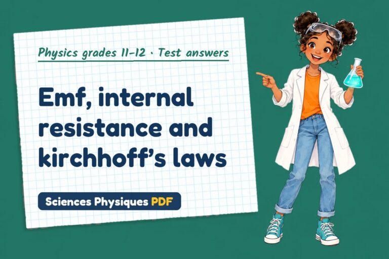 Internal resistance test answers and mark scheme for A Level physics (free PDF download)