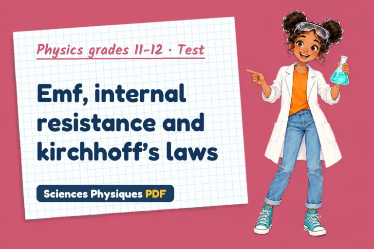 Internal resistance test with answers for A Level physics (free PDF download)