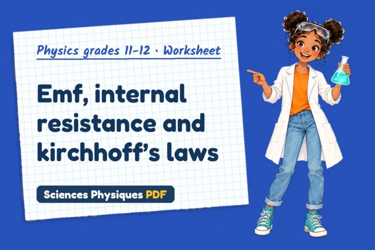 Internal resistance worksheet with answers for A Level physics (free PDF download)