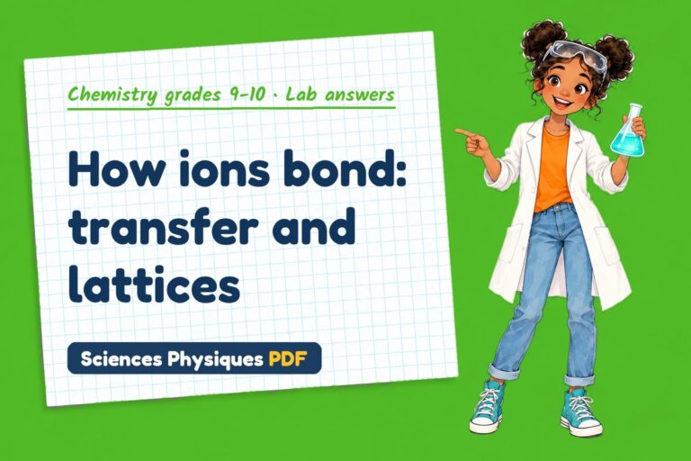 Ionic bonding lab answers for GCSE chemistry (free PDF download)