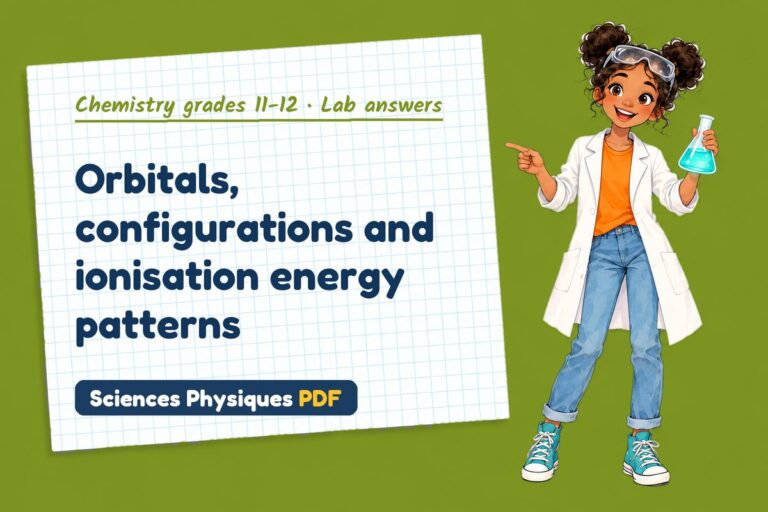 Ionisation energy lab answers for A Level chemistry (free PDF download)