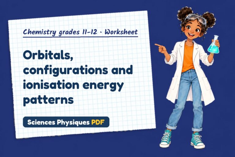 Ionisation energy worksheet with answers for A Level chemistry (free PDF download)