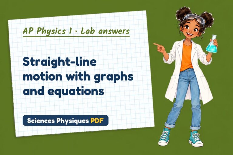 Kinematics lab answers for AP Physics 1 (free PDF download)
