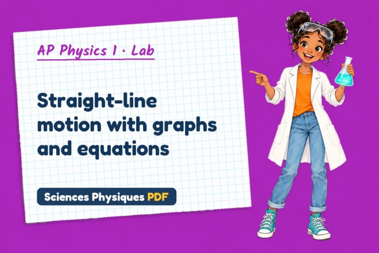 Kinematics lab for AP Physics 1: practical with sample results (free PDF download)