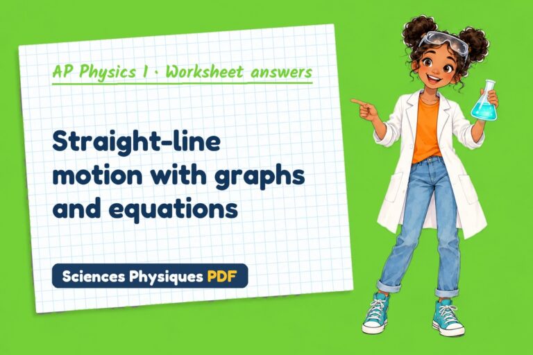 Kinematics worksheet answers for AP Physics 1 (free PDF download)