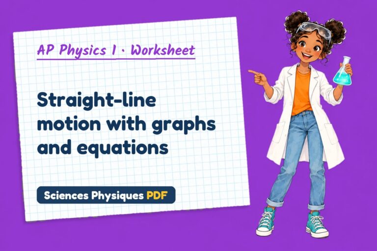 Kinematics worksheet with answers for AP Physics 1 (free PDF download)