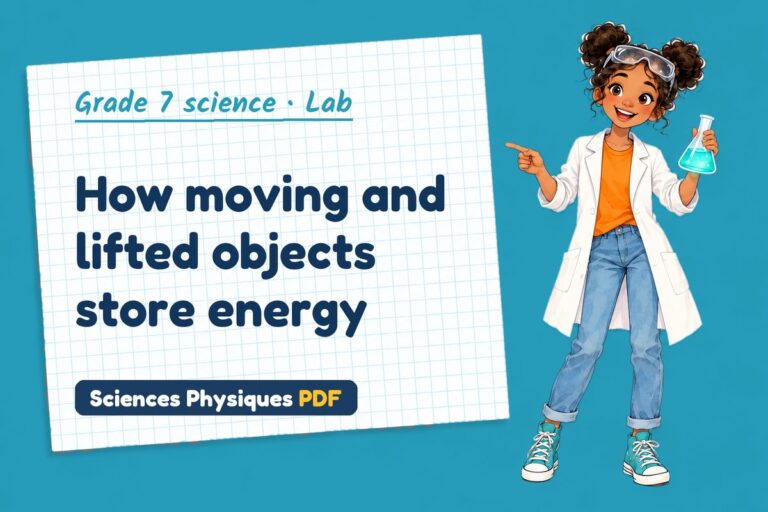 Kinetic energy lab for grade 7 science: practical with sample results (free PDF download)