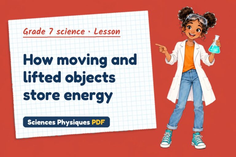 Kinetic energy notes and lesson for grade 7 science (free PDF download)