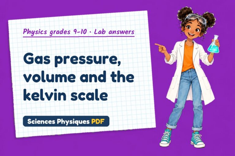 Kinetic theory of gases lab answers for GCSE physics (free PDF download)