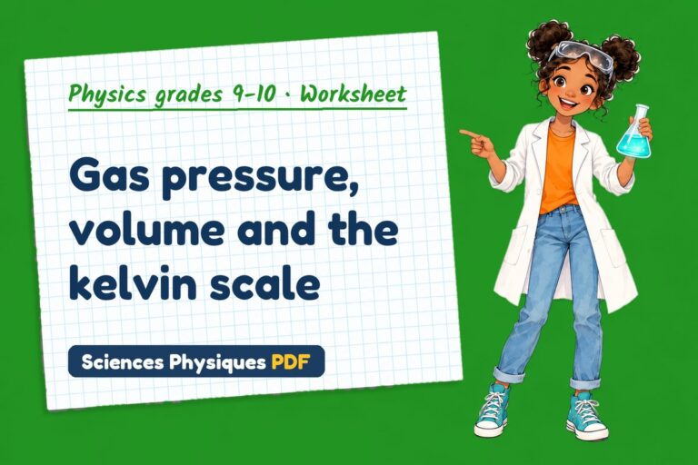 Kinetic theory of gases worksheet with answers for GCSE physics (free PDF download)