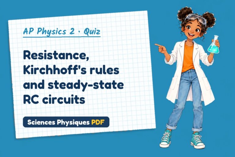 Kirchhoff’s rules quiz for AP Physics 2: 10 questions with answers