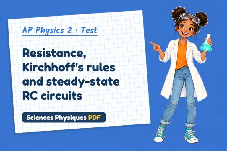 Kirchhoff’s rules test with answers for AP Physics 2 (free PDF download)