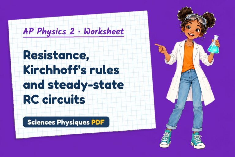 Kirchhoff’s rules worksheet with answers for AP Physics 2 (free PDF download)