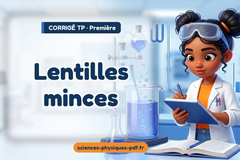 Lentilles minces : corrigé du TP de sciences physiques première – PDF gratuit à télécharger et imprimer