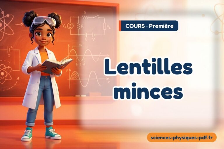 Lentilles minces : cours de sciences physiques en première – PDF gratuit à télécharger et imprimer